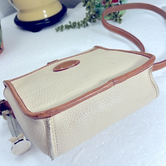 🦆 DOONEY & BOURKE AWL EAST WEST SMALL FLAP VINTAGE CREAM BRITISH TAN CROSSBODY - Picture 5 of 14